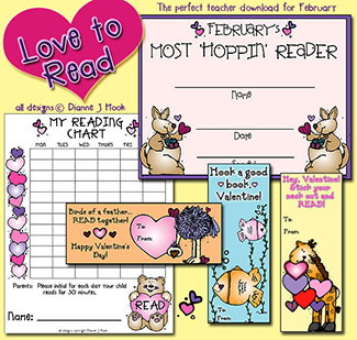 Love To Read Valentine Activity Download