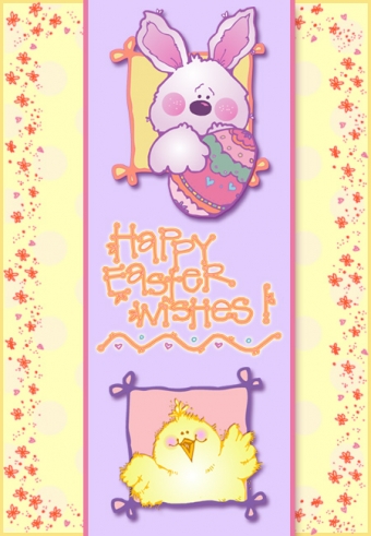 Happy Easter card with art by DJ Inkers