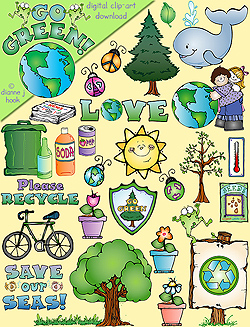 go green drawing for kids