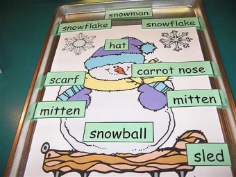 Snowman classroom game made with clip art by DJ Inkers