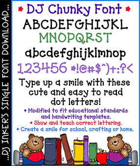 Fabulous fonts for teachers and creating smiles by DJ Inkers