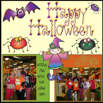 Halloween digital scrapbook page by Dee