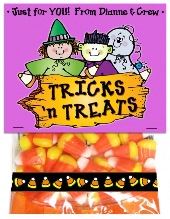 Trick or treat Halloween sign clip art by DJ Inkers