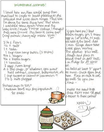 Cookie recipe with cute clip art by DJ Inkers