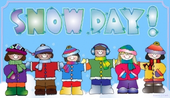 Snow Day sign made with January clip art kids by DJ Inkers