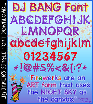DJ Bang Font - Stars and Stripes Lettering Download