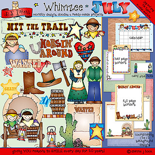 July Whimzee - Pioneer Clip Art, Borders and Backgrounds