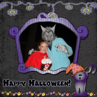 Halloween frame and digital scrapbook papers by DJ Inkers