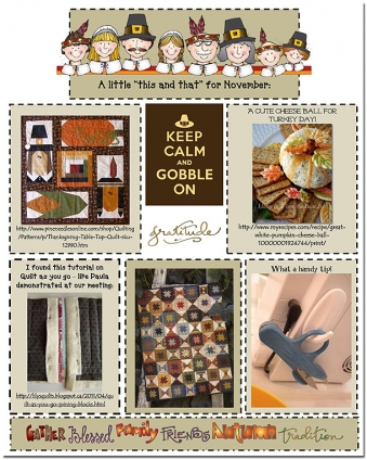 November quilt newsletter made with DJ Inkers clip art