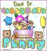 Celebrate birthday bear card with clip art by DJ Inkers