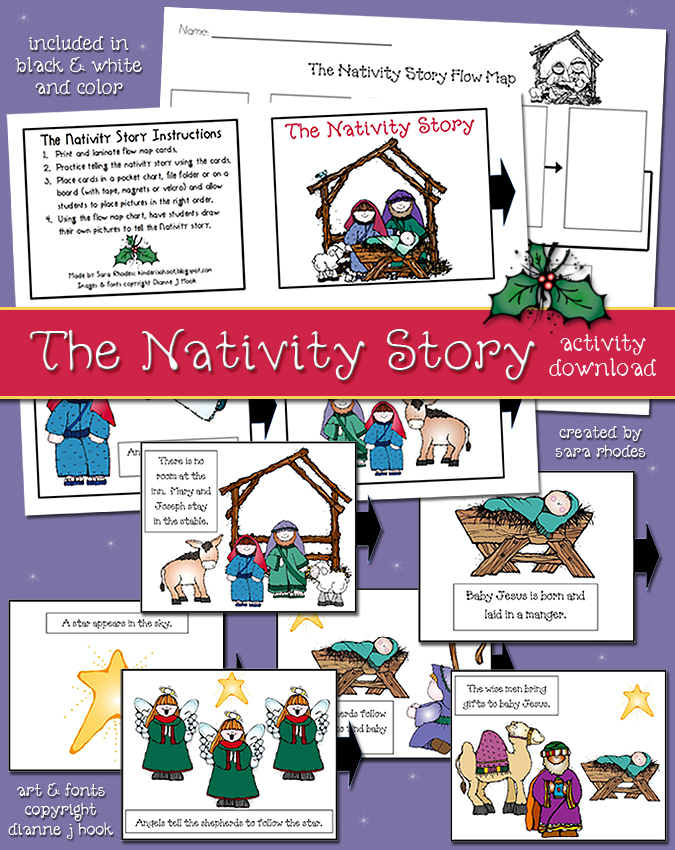 A Printable Nativity Storybook Made With Clip Art By DJ Inkers