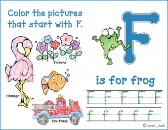 Letter workbook sample page for kindergarten by DJ Inkers