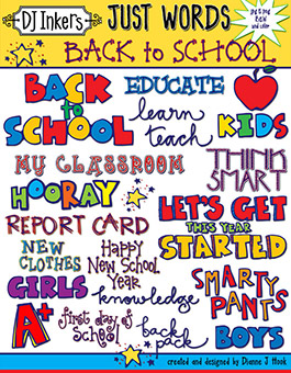 Back To School Words Clip Art Download