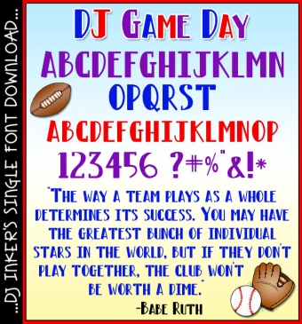 Game Day is a sporty score board font by DJ Inkers