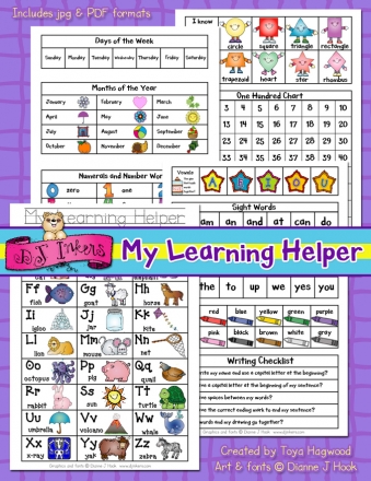 Basic early learning skills desktop helper and reference guide by DJ Inkers