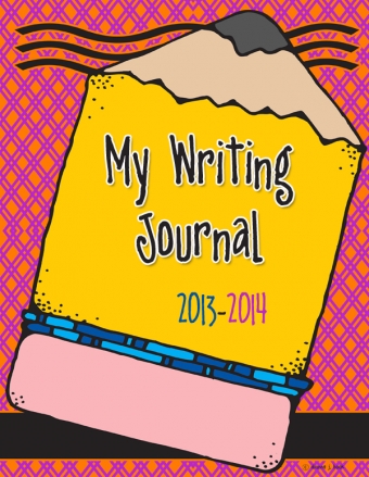 Writing journal sample with big pencil border by DJ Inkers