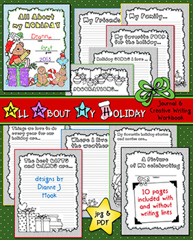 All About My Holiday - Printable Keepsake Journal for Kids and Christmas