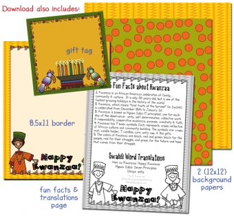 Kwanzaa borders, printables and fun facts by DJ Inkers