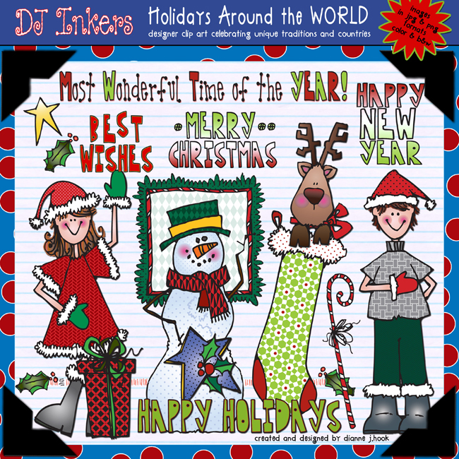 Christmas in the USA clipart by DJ Inkers