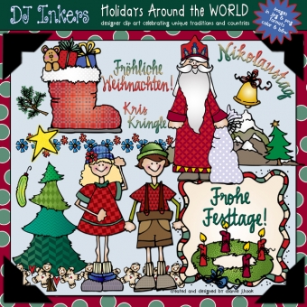 Clip art and holiday fun facts for Christmas in Germany by DJ Inkers