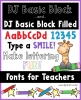 DJ Basic Block font is one of the best fonts for teachers!