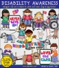 Cute kids clip art for Disability Awareness by DJ Inkers