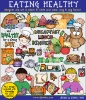 Cute kids clip art for Eating Healthy by DJ Inkers