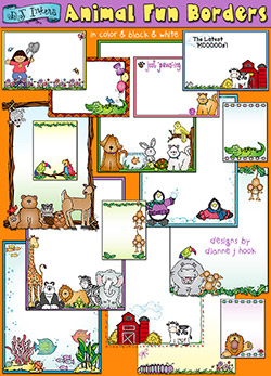 Animal Fun Clip Art Borders Download