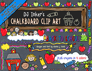 Chalk & Crayon School Clip Art Download