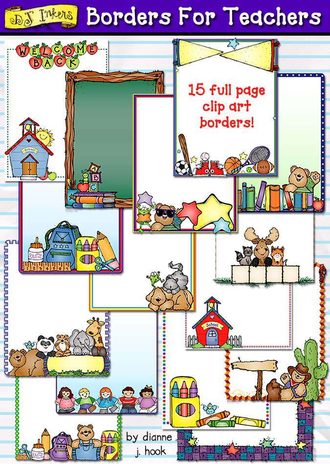 page borders clip art school