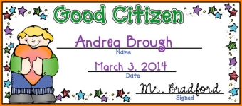 Good Citizen award for kids by DJ Inkers