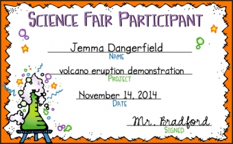 Science award certificate for kids by DJ Inkers