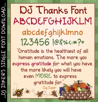 DJ Thanks is a soft, bold font for any occasion from DJ Inkers