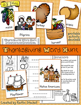 Thanksgiving Word Hunt Activity Download