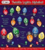 Christmas Lights Alphabet clip art for the holidays by DJ Inkers