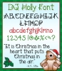 DJ Holly is a cute Christmas font for holiday lettering by DJ Inkers