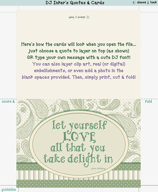 Printable greeting cards and quotes for love and friendship by DJ Inkers