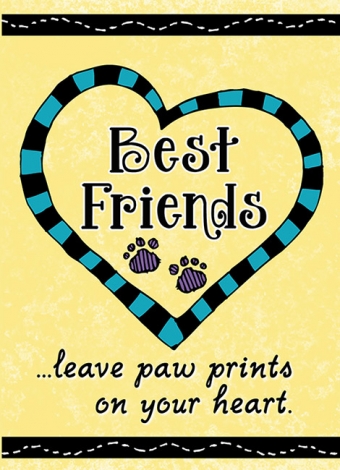 Best friend pet card with clip art and font by DJ Inkers