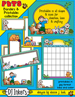 Pets Borders and Printables Download