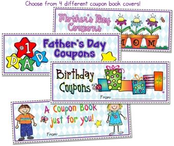 kids coupon book cover options