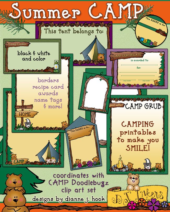 Printables Borders Fun For Summer Camp By Dj Inkers