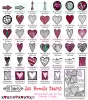 Zen Doodle Hearts clipart for Valentine's Day by DJ Inkers