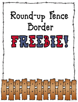 Round-Up Fence Clip Art Border FREEBIE