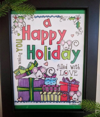 Happy Holiday coloring page by DJ Inkers