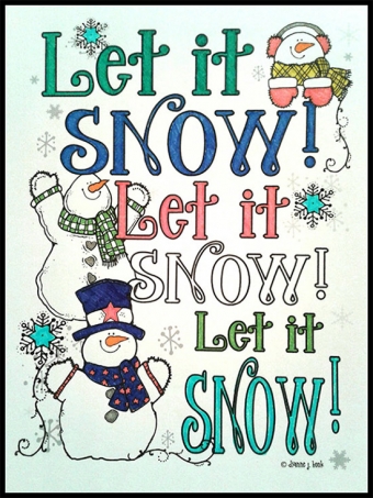 Let it snow coloring page by DJ Inkers