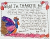 Thanksgiving placemat with what I am thankful for by DJ Inkers