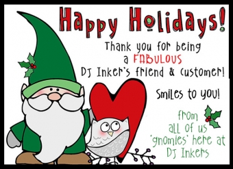 Happy Holidays gnome clip art by DJ Inkers