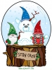 Cute gnomes and winter holiday clip art by DJ Inkers