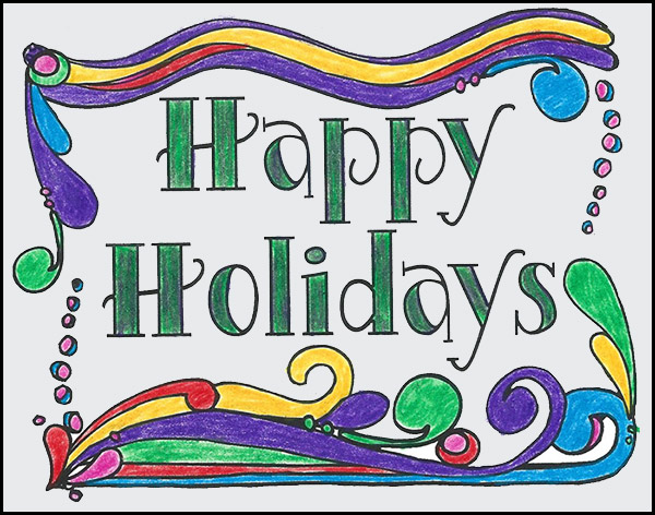 6 printable greeting cards to color for christmas and