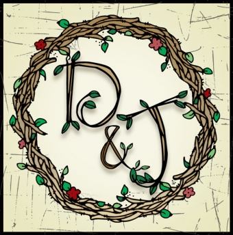 Lovely leafy lettering for monograms by DJ Inkers